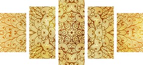 картини от 5 части – Златна етническа Мандала