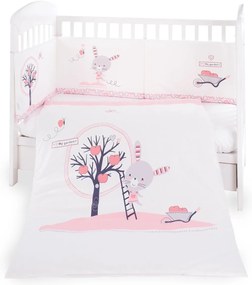 Kikka Boo - Бебешки спален комплект 2 части ЕU style 70/140 Pink Bunny