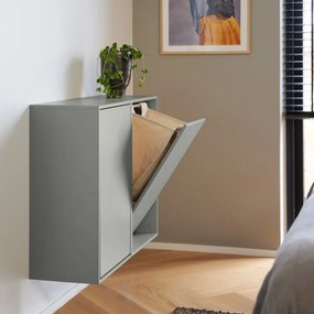 Сиво-син стенен кош за пране Laundry Box – ReCollector