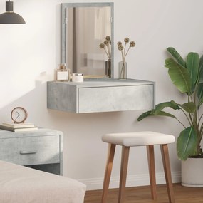 Sonata H Стенна тоалетна маса Бетонно сиво 60x40x70 см