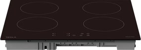 Стъклокерамичен плот за вграждане Tesla HI6401MB, 7200W, 4 зони, 9 степени, Таймер, Индикатор за остатъчна топлина, Защита от деца, Черен