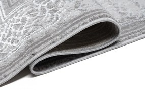 Ексклузивен сив килим с бяла ориенталска шарка Ширина: 80 см | Дължина: 150 см