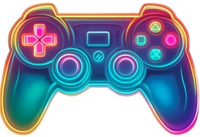 Стикер за стена за деца и тийнейджъри - неонов контролер за игри Šírka: 70 cm | Dĺžka: 115 cm