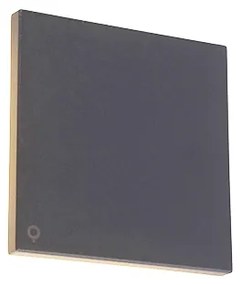 Дизайнерски стенен аплик сив алуминий 15 см с LED 9W - Skyf