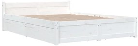 Рамка за легло с чекмеджета Joseph, бяла, 135x190 см, Double