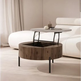 ФРИДА Бежово Таупе / Елегантен Орех – МОДЕРНА ХОЛНА МАСА С ПОВДИГАЩ ПЛОТ И СКРИТО ПРОСТРАНСТВО ЗА СЪХРАНЕНИЕ