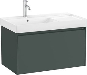 Конзолен шкаф за баня A851720513, Roca, с умивалник, зелен мат, 80х46х50.5см