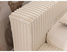 Бежово двойно легло 160x200 cm тапицирано с място за съхранение с включена подматрачна рамка Cloe – Ropez