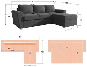 Разтегателен ъглов диван Микеланджело Ултра