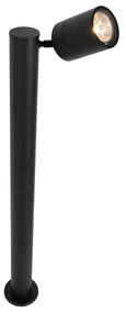 Свободностояща лампа за външен монтаж черна 80 cm AR70 Регулируема IP44 - Solo