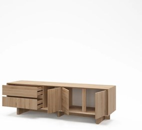 Маса за телевизор от дъбов декор в естествен цвят 180x55x45 cm Carpi – Marckeric