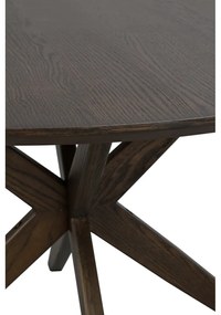 Кръгла маса за хранене с дъбов плот 120x120 cm Calverton - Rowico