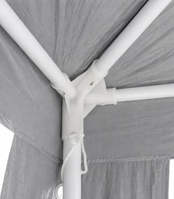 Градинска беседка, парти шатра 3 x 4 м със стени и прозорци Сив