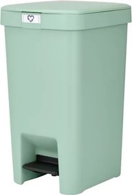 Кош за боклук с педал Brabantia StepUp 1008481, 16 л, Екологични материали, Голям отвор, Светлозелен