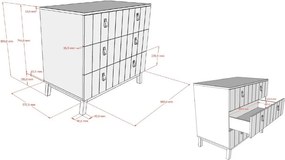 Бежов детски скрин 98,5x89x57 cm Sezane – Vipack