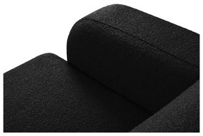 Черен ъглов диван от плат букле (десен ъгъл) Molino - Micadoni Home