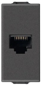 VIMAR 09339.14.CM RJ45 Интернет розетка кат.6 Netsafe FTP, Карбон мат, 1M NEVE UP