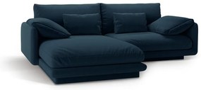 Тъмносин ъглов диван (ляв ъгъл) Torino – Micadoni Home