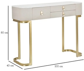 Конзолна маса в бежово-златисто 40x100 cm Beauty – Mauro Ferretti