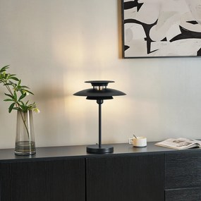 Ретро настолна лампа черна стомана 45 см - Pauly