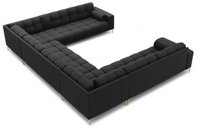 Тъмносив ъглов диван ("U" форма) Bali – Cosmopolitan Design