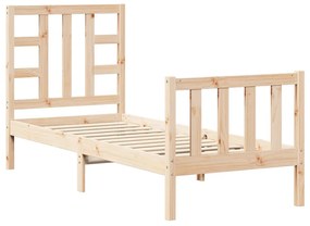 3191931 vidaXL Рамка за легло с табла Small Single дърво масив