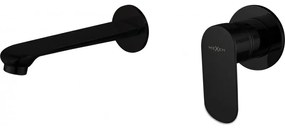 Mexen Dox стенно монтиран смесител за мивка, черен - 75215-70