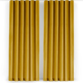 Затъмняваща завеса в цвят горчица 200x250 cm Velto – Filumi