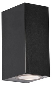 Модерна външна стенна лампа черна пластмаса 2-светлина - Baleno