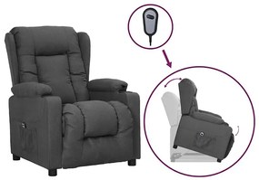 3093424 vidaXL Изправящ стол, тъмносив, текстил