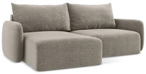 Бежов разтегателен ъглов диван с място за съхранение (ляв ъгъл) Kalena – Makamii