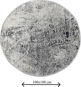 Сив килим за баня ø 100 cm Evidence – Foutastic