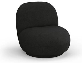 Черно кресло от плат букле Chuck – Micadoni Home