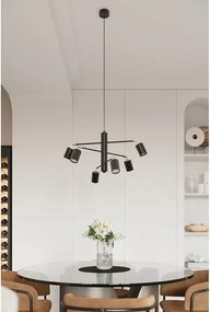 Черно метално висящо осветително тяло Virta – Sollux