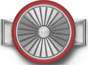Тенджера SMEG CKFC2611RDM, 7.7 л, Ø26 см, Тефлоново покритие, До 250°C, Индукция, Червен