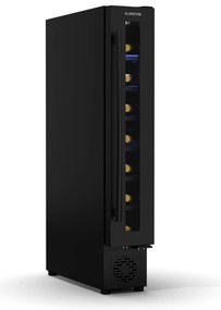 Klarstein Охладител за вино Vinovilla 7 Uno, 1 зона за охлаждане, 7 бутилки, дървени рафтове, 5-18 °C