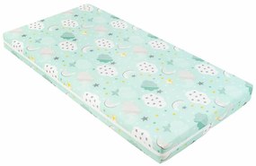KIKKA BOO Матрак FANTASIA PLUS 60/120/8 см CLOUDS MINT