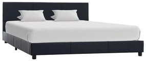 284770 vidaXL Рамка за легло, черна, изкуствена кожа, 120x200 cм