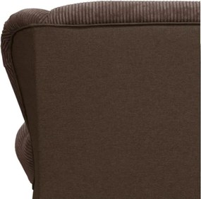 Тъмнокафяв шезлонг от рипсено кадифе Lord – Ropez