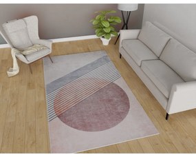 Миещ се килим в светло розово-сиво 120x160 cm - Vitaus