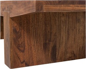 Масичка за кафе от масивна акация в тъмно естествен цвят 48x152 cm Eron – WOOOD