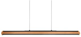 Черно и естествено LED висящо осветително тяло Deacon – Trio