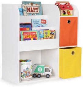 Бял дървен органайзер за детска стая