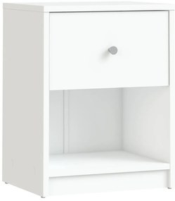 Бяло нощно шкафче с рафтове May - Tvilum