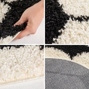 Черно-кремав детски килим ø 100 cm Fun – Ayyildiz Carpets