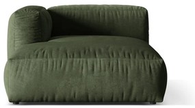 Зелен кадифен модул за диван (ляв ъгъл) Martina – Micadoni