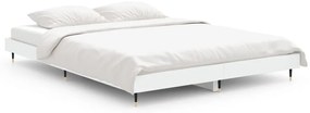 832181 vidaXL Рамка за легло, бяла, 75x190 см, масивно дърво