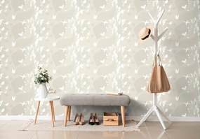 Тапет – Красиви пеперуди на сив фон