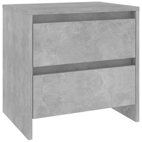 809853 vidaXL Нощно шкафче, бетонно сиво, 45x34,5x44,5 см, инженерно дърво