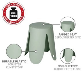 Светлозелен пластмасов стол за подреждане Comiso – Wenko